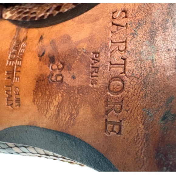 Sartore Paris Snakeskin & Leather Cowboy Boots – Made in Italy – EU 39 (US 8.5) - Picture 7 of 8